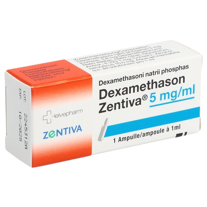 DEXAMETHASON Zentiva Inj Lös 5 mg/ml Amp 1 ml