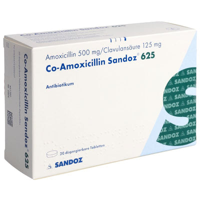 CO-AMOXICILLIN Sandoz Disp Tabl 625 mg neu 20 Stk