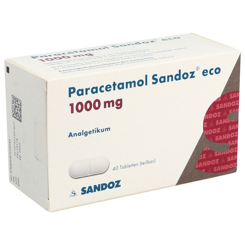 PARACETAMOL Sandoz eco Tabl 1000 mg 40 Stk