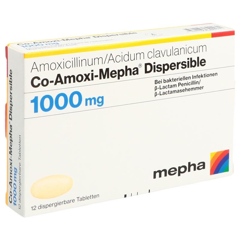 CO-AMOXI Mepha Disp Tabl 1000 mg 12 Stk