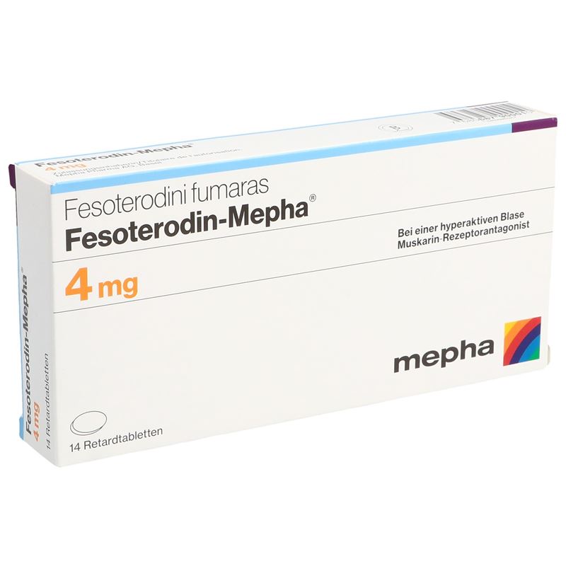 FESOTERODIN Mepha Ret Tabl 4 mg 14 Stk