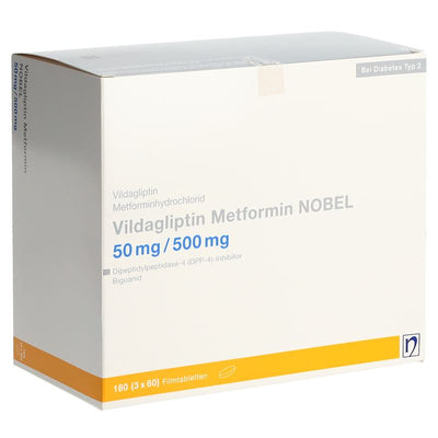 VILDAGLIPTIN Metformin NOBEL 50/500 mg 180 Stk