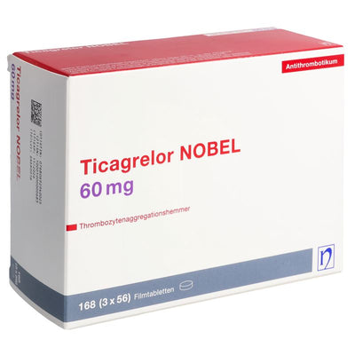 TICAGRELOR NOBEL Filmtabl 60 mg 168 Stk