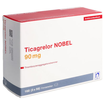 TICAGRELOR NOBEL Filmtabl 90 mg 168 Stk