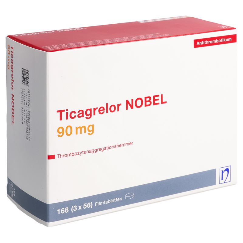 TICAGRELOR NOBEL Filmtabl 90 mg 168 Stk