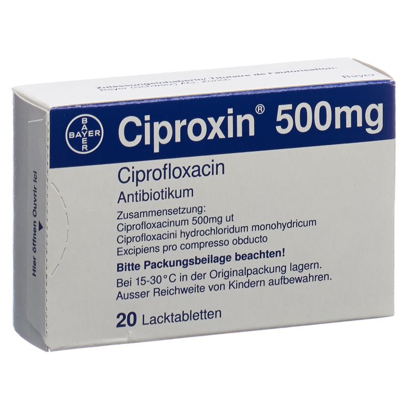 CIPROXIN Filmtabl 500 mg 20 Stk