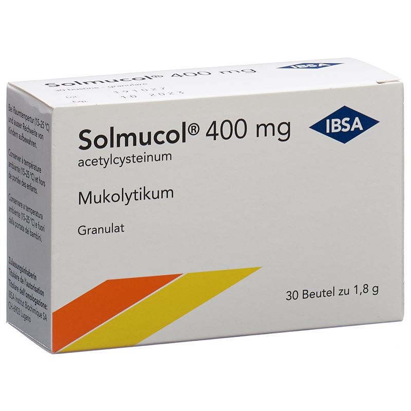 SOLMUCOL Gran 400 mg o Zucker 30 Btl 1.8 g