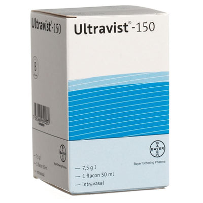 ULTRAVIST Inj Lös 150 mg/ml Fl 50 ml