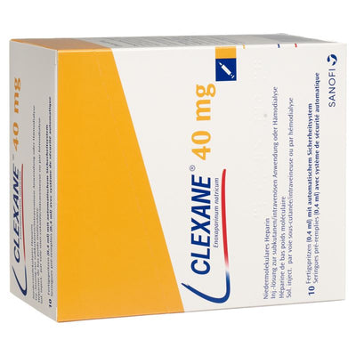 CLEXANE Inj Lös 40 mg/0.4ml 10 Fertspr 0.4 ml