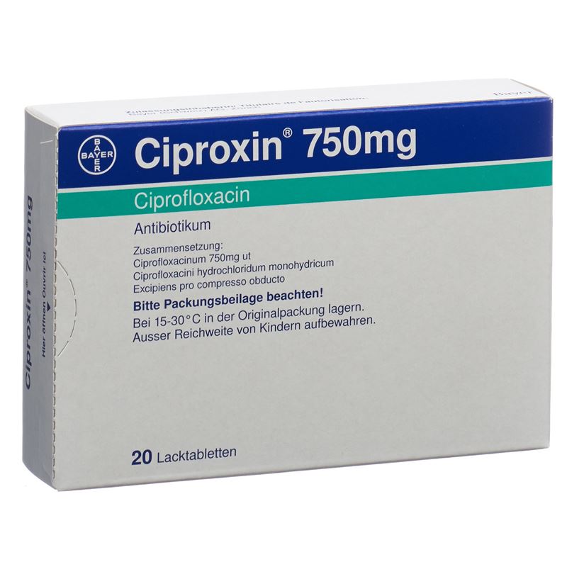 CIPROXIN Filmtabl 750 mg 20 Stk