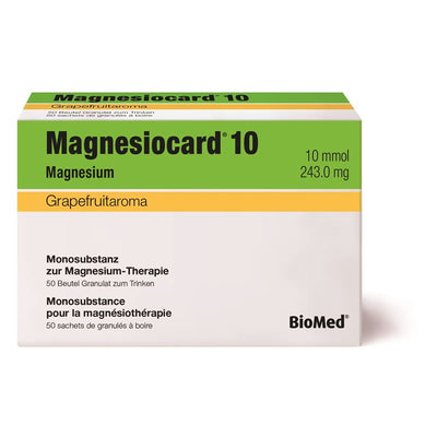 MAGNESIOCARD Gran 10 mmol Grapefruit Btl 50 Stk