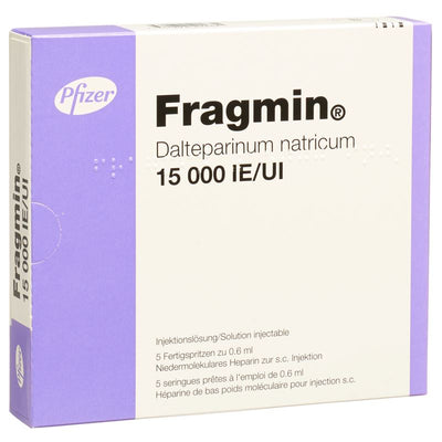 FRAGMIN Inj Lös 15000 IE/0.6ml 5 Fertspr 0.6 ml