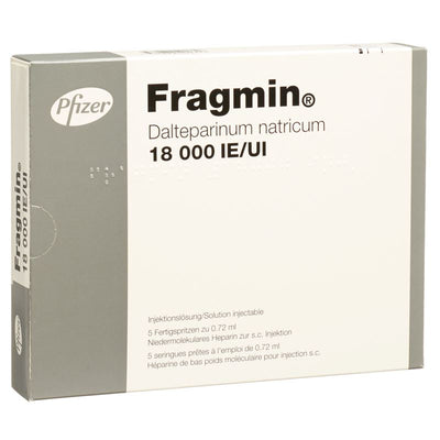 FRAGMIN Inj Lös 18000 IE/0.72ml 5 Fertspr 0.72 ml