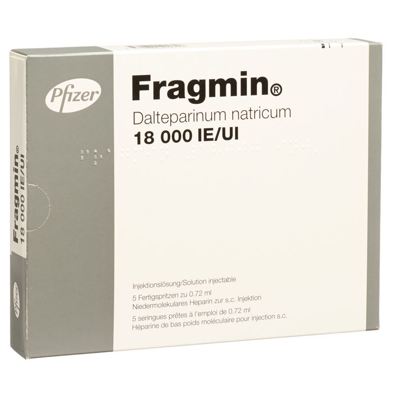 FRAGMIN Inj Lös 18000 IE/0.72ml 5 Fertspr 0.72 ml