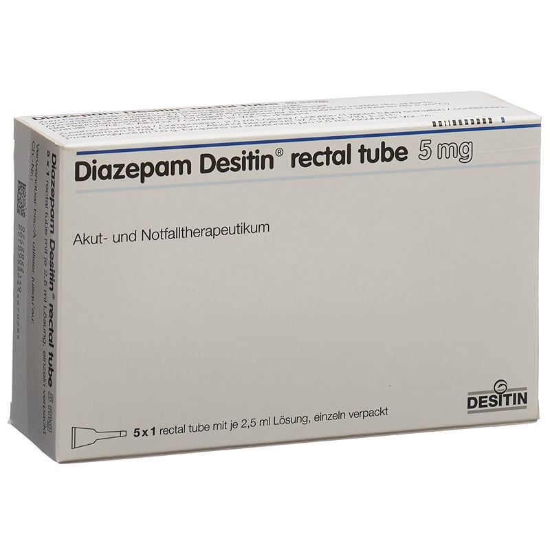 DIAZEPAM Desitin Rectal Tube 5 mg 5 x 2.5 ml