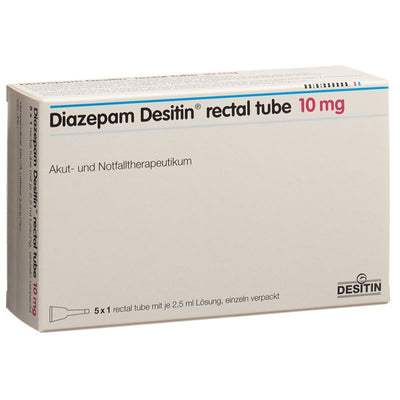 DIAZEPAM Desitin Rectal Tube 10 mg 5 x 2.5 ml