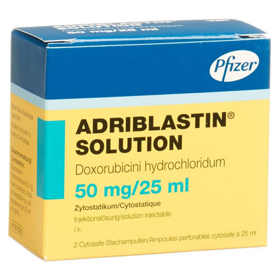 ADRIBLASTIN Solution 50 mg/25ml 2 Cytosafe 25 ml