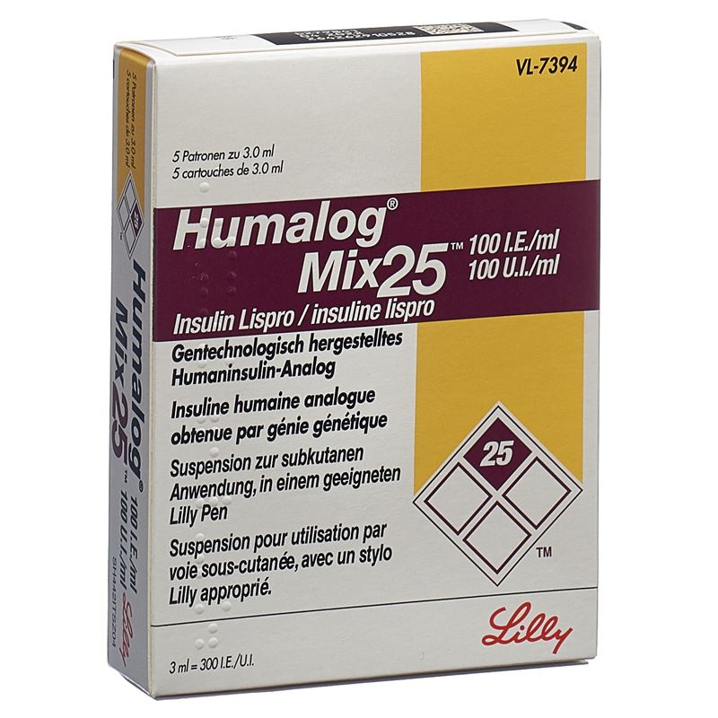 HUMALOG Mix 25 Inj Susp 100 IE/ml f Pen 5 x 3 ml