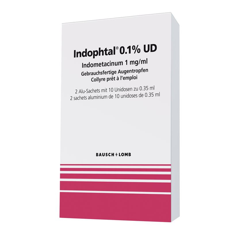 INDOPHTAL UD Gtt Opht 0.1 % 20 Monodos 0.35 ml