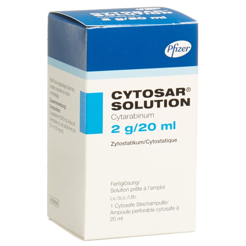 CYTOSAR Solution Inj Lös 2 g/20ml Cytosafe 20 ml