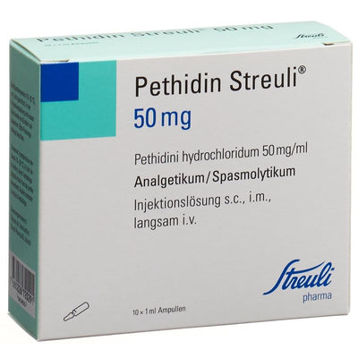 PETHIDIN Streuli Inj Lös 50 mg/ml 10 Amp 1 ml