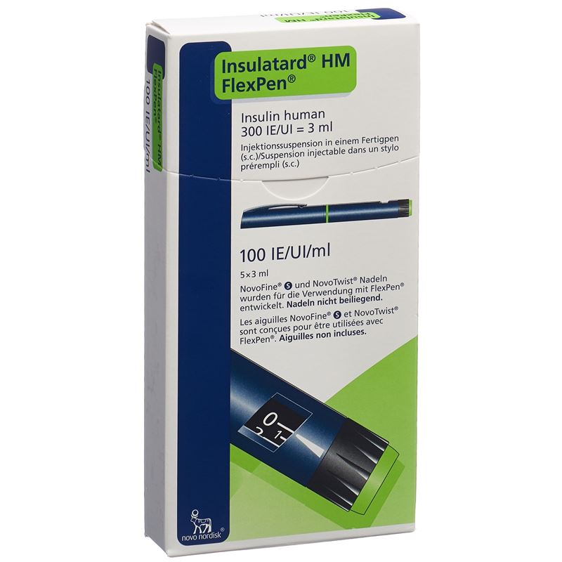 INSULIN Insulatard HM FlexPen Fertigpen 5 x 3 ml