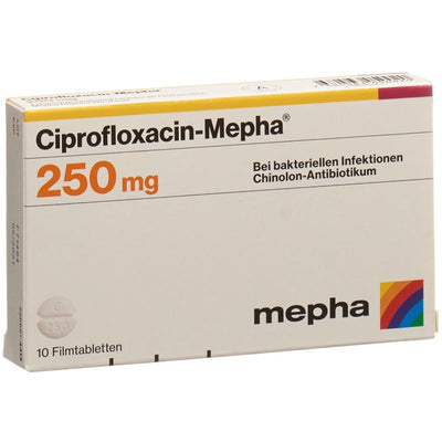 CIPROFLOXACIN Mepha Filmtabl 250 mg 10 Stk