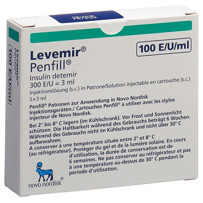 INSULIN Levemir Penfill 100 E/ml 5 Patrone 3 ml