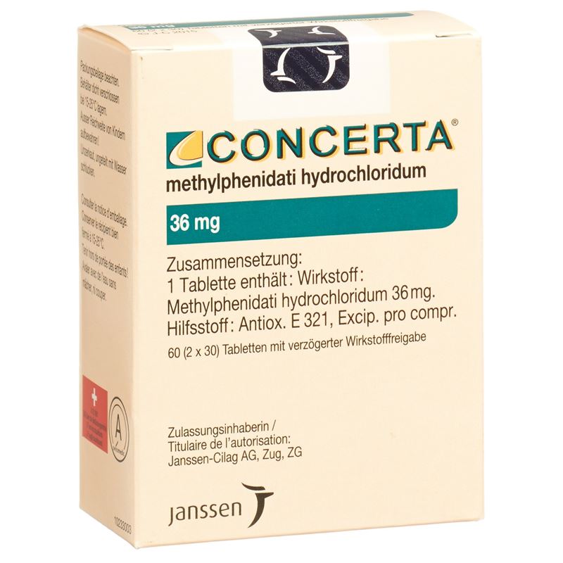 CONCERTA Ret Tabl 36 mg Fl 60 Stk