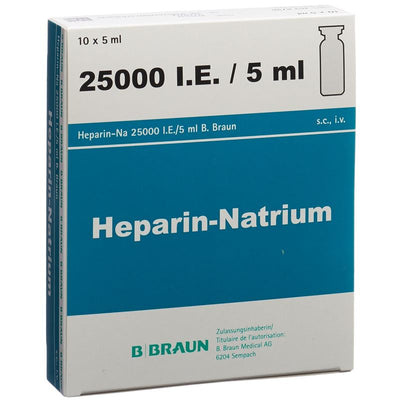 HEPARIN-NA Braun 25000 IE/5ml 10 Durchstf 5 ml