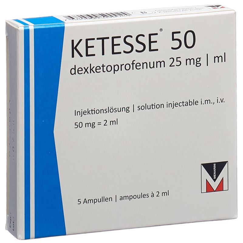 KETESSE Inj Lös 50 mg/2ml 5 Amp 2 ml