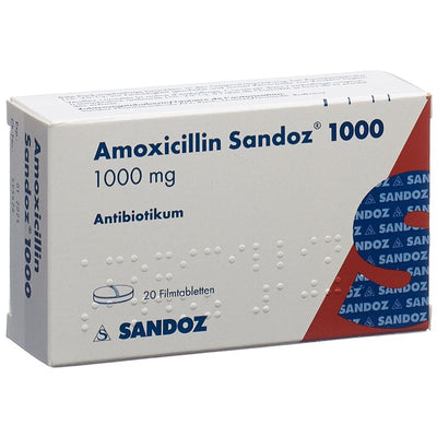 AMOXICILLIN Sandoz Filmtabl 1000 mg 20 Stk