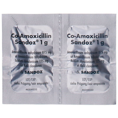 CO-AMOXICILLIN Sandoz Filmtabl 1 g 20 Stk