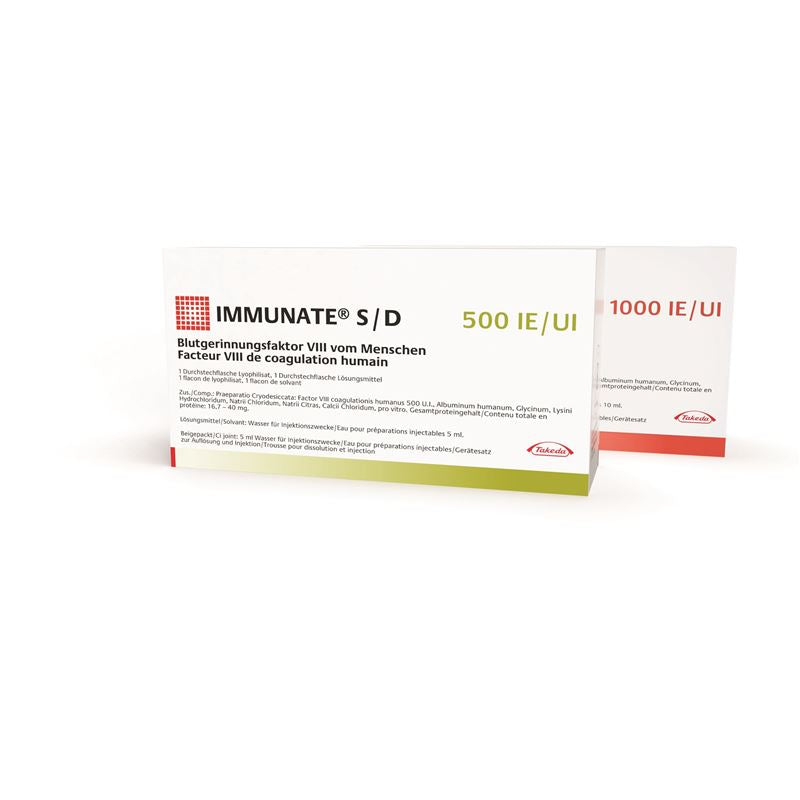 IMMUNATE S/D Trockensub 500 IE cum Solv Durchstf