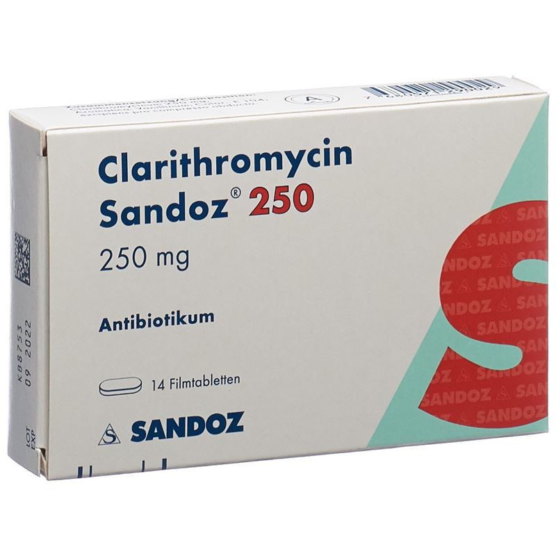 CLARITHROMYCIN Sandoz Filmtabl 250 mg 14 Stk