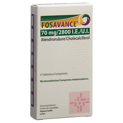 FOSAVANCE Wochentabletten 70/2800 4 Stk