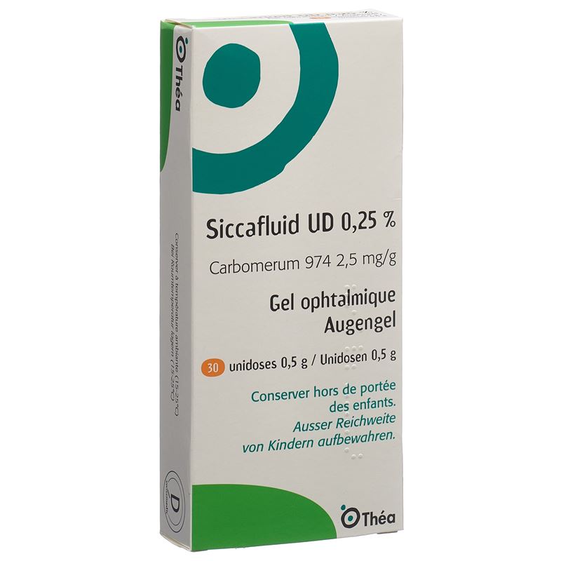 SICCAFLUID UD Augengel 0.25 % 30 Monodos 0.5 g