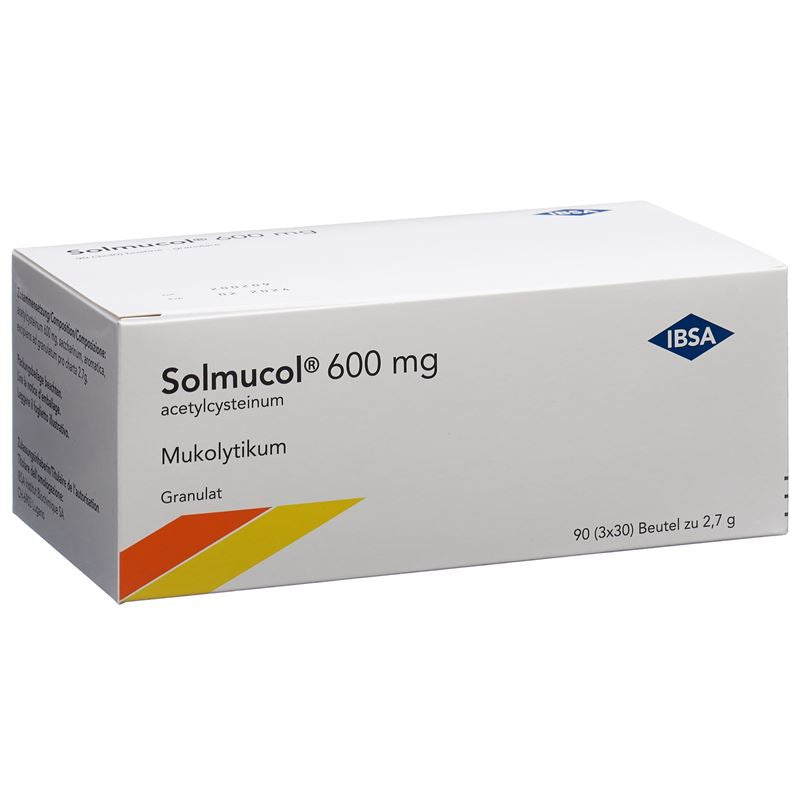 SOLMUCOL Gran 600 mg o Zucker Btl 90 Stk