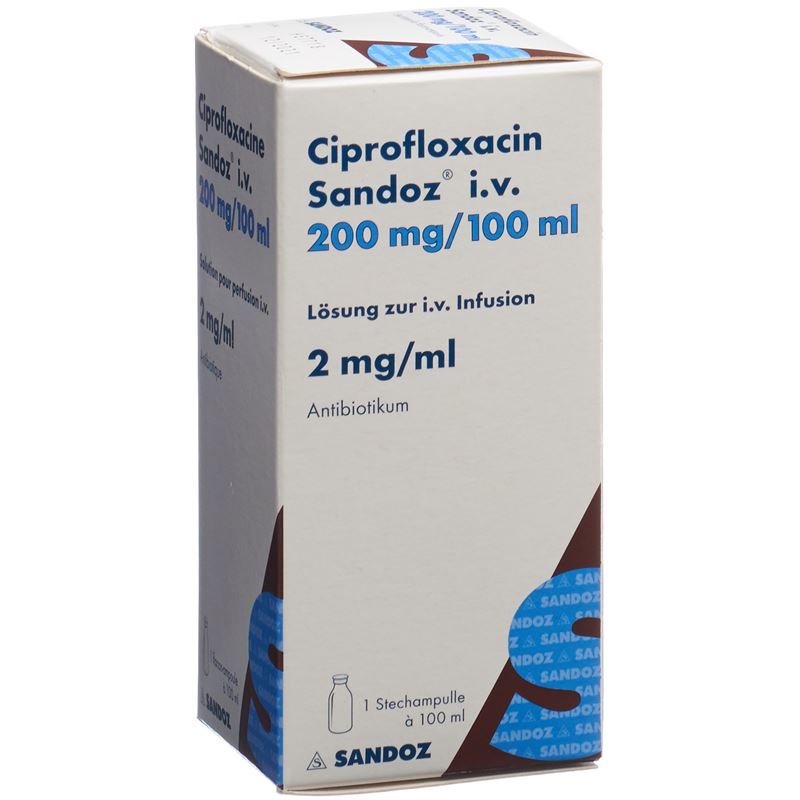 CIPROFLOXACIN Sandoz Inf Lös 200 mg/100ml Durchstf