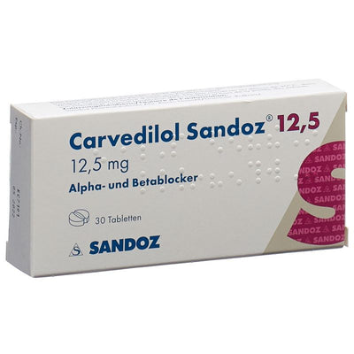 CARVEDILOL Sandoz Tabl 12.5 mg 30 Stk