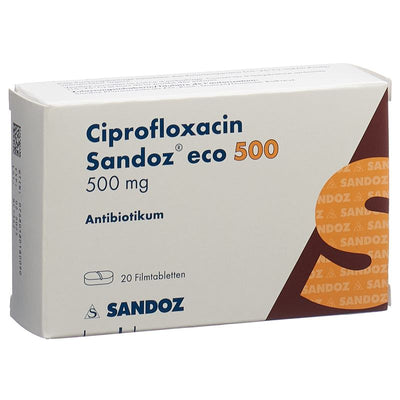 CIPROFLOXACIN Sandoz eco Filmtabl 500 mg 20 Stk