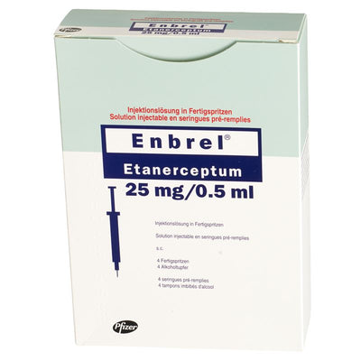 ENBREL Inj Lös 25 mg/0.5ml 4 Fertspr 0.5 ml