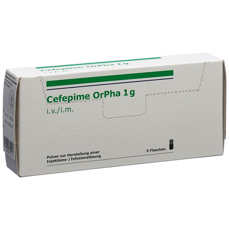 CEFEPIME OrPha Trockensub 1 g Durchstf 5 Stk