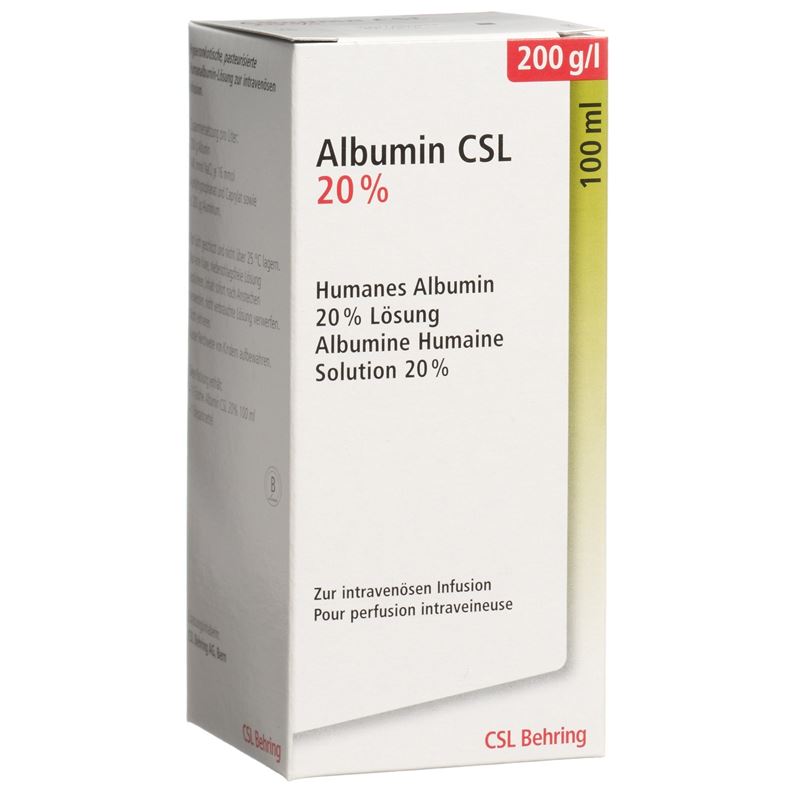 ALBUMIN CSL Inf Lös 20 % 100ml