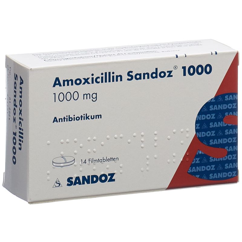 AMOXICILLIN Sandoz Filmtabl 1000 mg 14 Stk