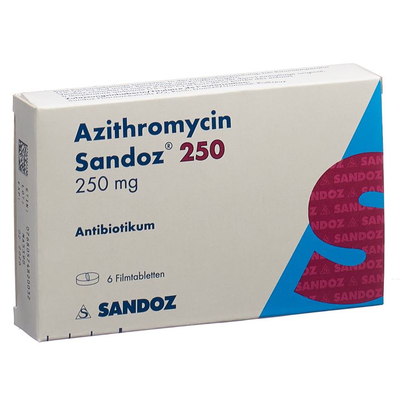 AZITHROMYCIN Sandoz Filmtabl 250 mg 6 Stk