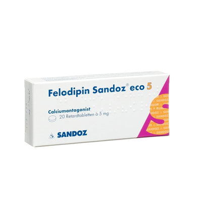 FELODIPIN Sandoz eco Ret Tabl 5 mg 20 Stk