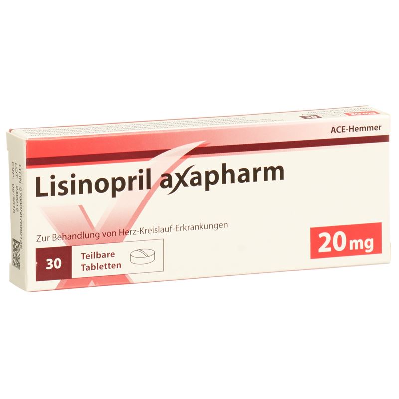 LISINOPRIL axapharm Tabl 20 mg 30 Stk