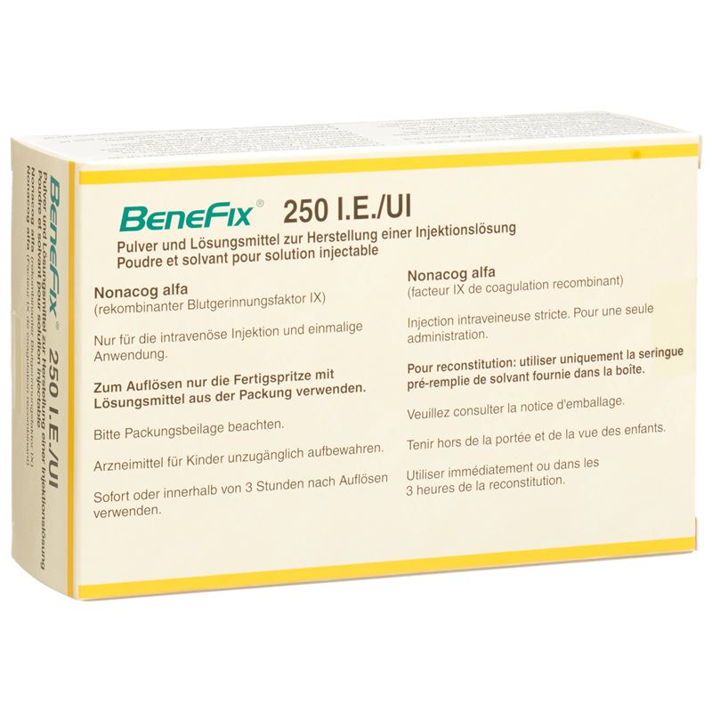 BENEFIX Trockensub 250 IE c Solv Durchstf 5 ml