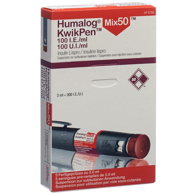 HUMALOG Mix 50 KwikPen 100 IE/ml 5 Fertspr 3 ml